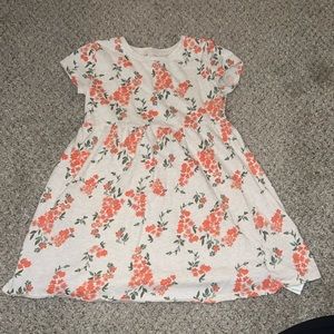 Girls orange flowered sundress🌾